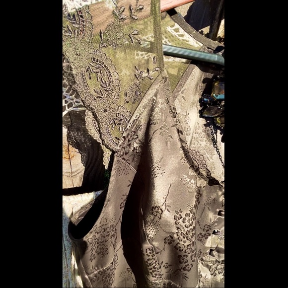 Cherry blossom Satin and Lace Bardot Bustier style Blouse - Picture 4 of 6